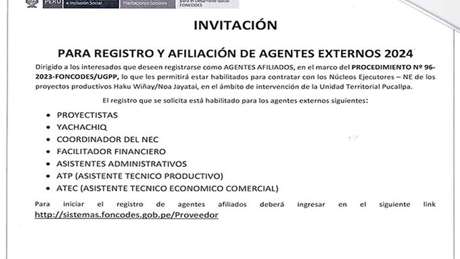 PARA REGISTRO Y AFILIACION DE AGENTES EXTERNOS 2024.