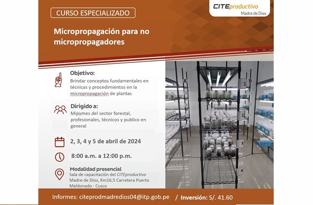 Curso: "Micropropagación para no micropropagadores"