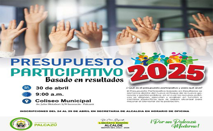 INVITACIÓN AL PRESUPESTO PARTICIPATIVO