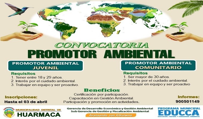 Convocatoria Promotor Ambiental