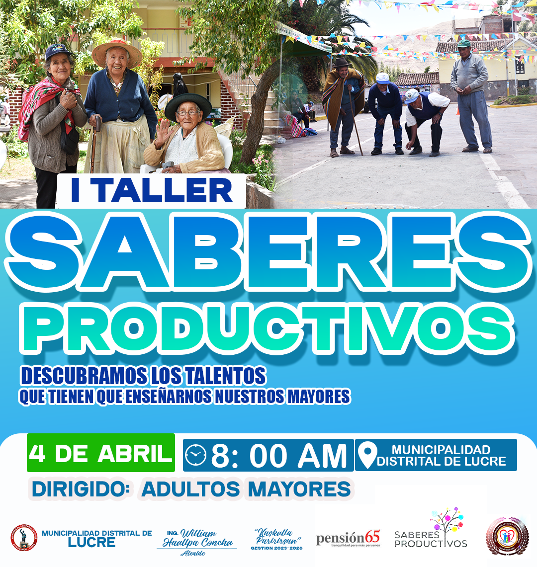 I TALLER DE SABERES PRODUCTIVOS