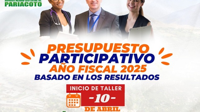 Presupuesto participativo basado en resultados 2025.