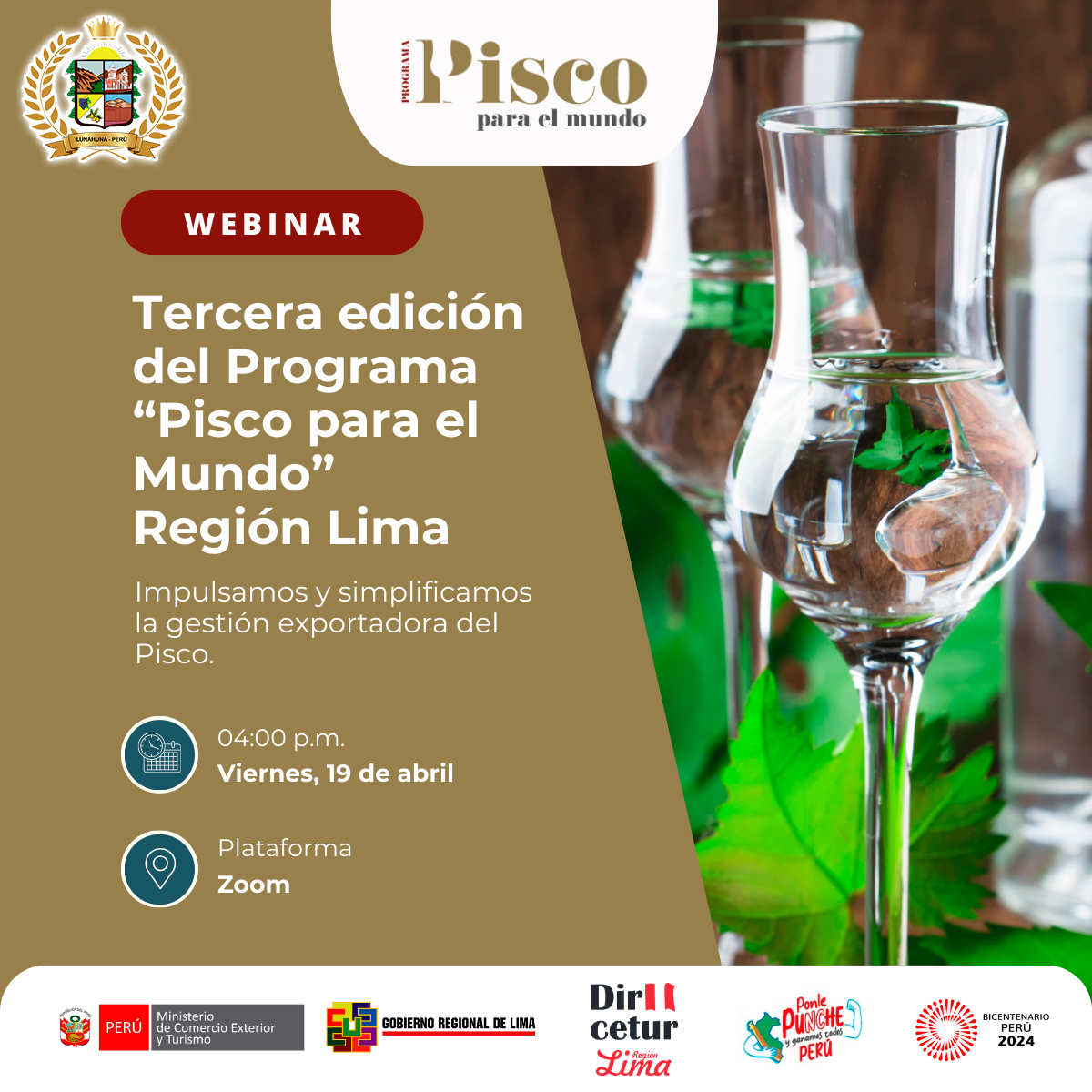 Tercera edición del Programa "Pisco Sour para el mundo" - Region Lima