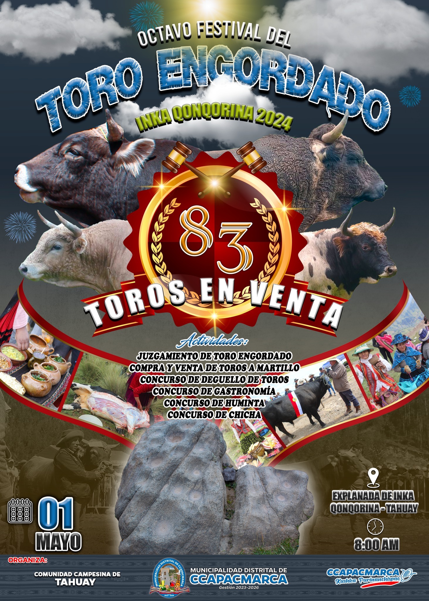 Octavo Festival del Toro Engordado Inka Qonqorina 2024