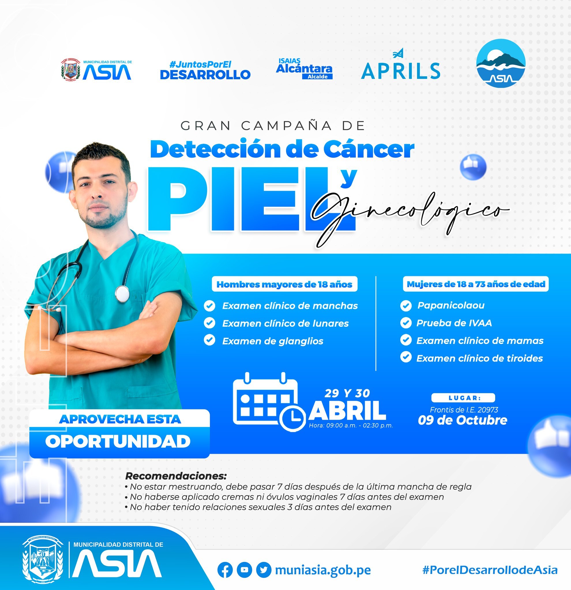 Gran Campaña De Detección De Cáncer De La Piel Y Ginecología