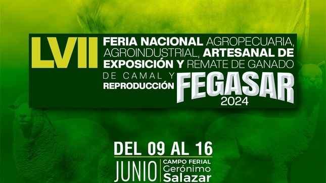Se viene la Feria Nacional Ganadera Más grande de la Macro Región Sur del País, FEGASAR 2024, del 09 al 16 de junio 2024