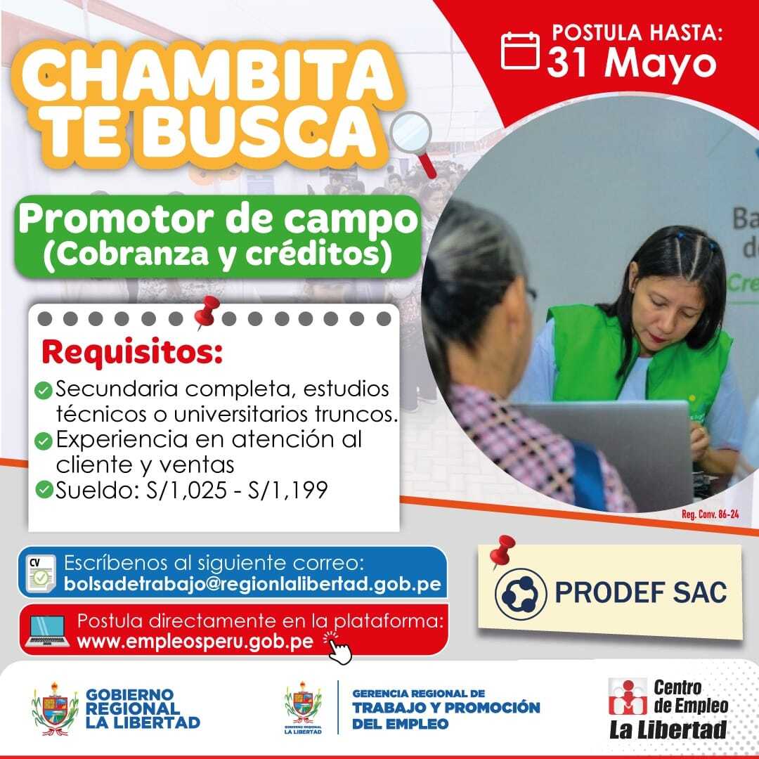 Convocatoria N° 086-2024 - Promotor de Campo