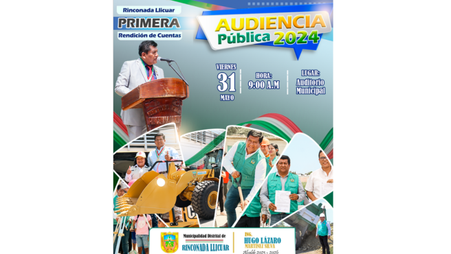 PRIMERA AUDIENCIA PUBLICA: Rendiciรณn de Cuentas 2024