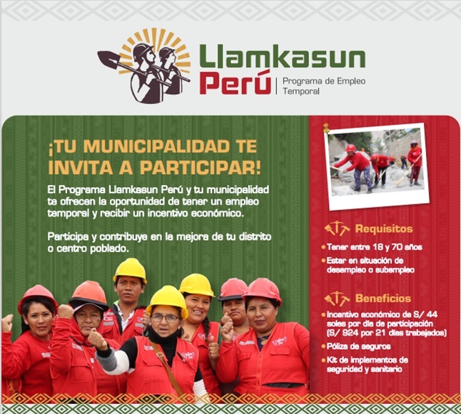 Llamkasun Perú Programa de Empleo Temporal