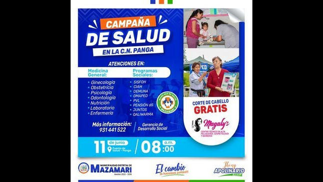 Campaña de Salud y Programas en C.N. Panga.