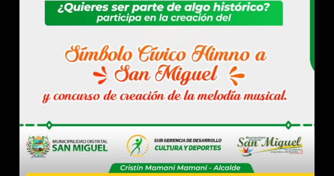 Continúan las inscripciones para el concurso de creación del Himno al Distrito