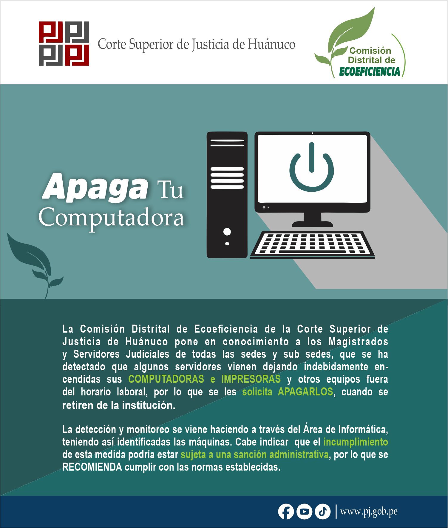 Campaña: "Apaga tu computadora"