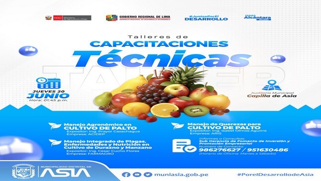Talleres de capacitaciones técnicas para agricultores