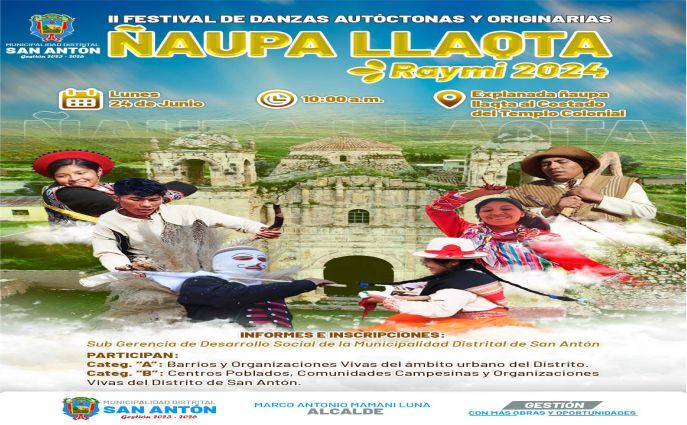 II Festival de Danzas Autóctonas y Originarias "Ñaupa Llaqta Raymi 2024"