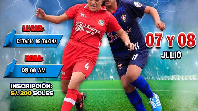 ⚽️𝐈𝐈 𝐂𝐀𝐌𝐏𝐄𝐎𝐍𝐀𝐓𝐎 𝐃𝐄 𝐅𝐔́𝐓𝐁𝐎𝐋 𝐈𝐍𝐓𝐄𝐑𝐑𝐄𝐆𝐈𝐎𝐍𝐀𝐋 𝐋𝐈𝐁𝐑𝐄 𝐃𝐀𝐌𝐀𝐒.🏃‍♀️
𝔼𝕟 𝕔𝕠𝕟𝕞𝕖𝕞𝕠𝕣𝕒𝕔𝕚𝕠́𝕟 𝕒𝕝 ℂ𝕃𝕏𝕍𝕀𝕀 𝔸𝕟𝕚𝕧𝕖𝕣𝕤𝕒𝕣𝕚𝕠 𝕕𝕖𝕝 𝔻𝕚𝕤𝕥𝕣𝕚𝕥𝕠 𝕕𝕖 ℂ𝕔𝕒𝕡𝕒𝕔𝕞𝕒𝕣𝕔𝕒.
La Gerencia de Desarrollo Social a través del Proy. Educativo y Deporte, nos alcanzan las 𝐁𝐀𝐒𝐄𝐒 𝐃𝐄𝐋 𝐂𝐀𝐌𝐏𝐄𝐎𝐍𝐀𝐓𝐎 para el 𝐈𝐈 𝐂𝐀𝐌𝐏𝐄𝐎𝐍𝐀𝐓𝐎 𝐃𝐄 𝐅𝐔́𝐓𝐁𝐎𝐋 𝐈𝐍𝐓𝐄𝐑𝐑𝐄𝐆𝐈𝐎𝐍𝐀𝐋 𝐋𝐈𝐁𝐑𝐄 𝐃𝐀𝐌𝐀𝐒.