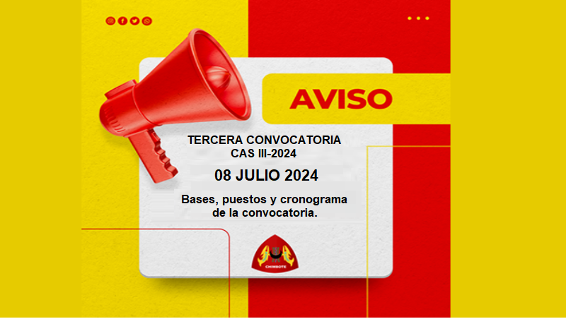 Tercera Convocatoria CAS 2024