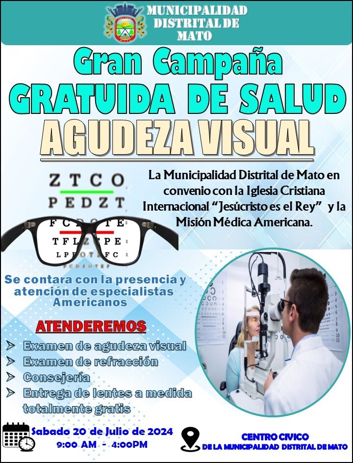 GRAN CAMPAÑA GRATUITA DE SALUD AGUDEZA VISUAL