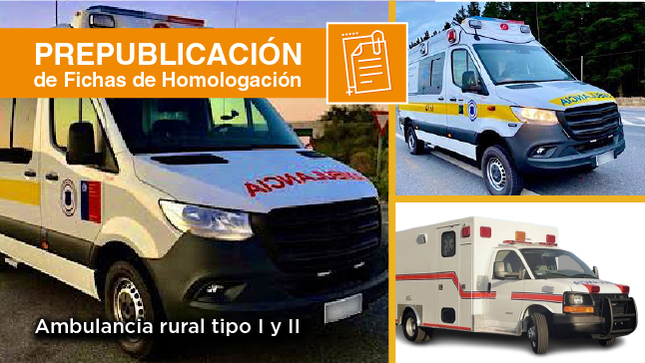 Prepublicación de proyectos de Fichas de Homologación