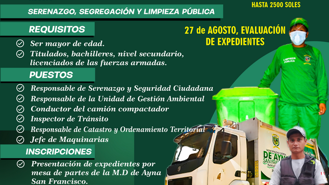 Bases y Anexos del Proceso de la Convocatoria CAS Nº 001 - 2024 - MDASF.