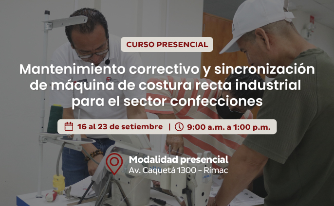 Mantenimiento correctivo y sincronización de máquina de costura recta industrial