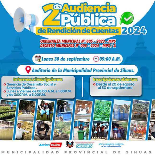 💠SEGUNDA AUDIENCIA PÚBLICA DE RENDICIÓN DE CUENTAS 2024 👏