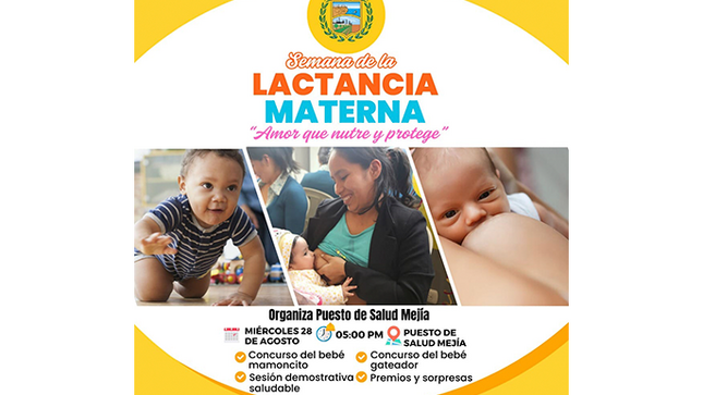 Semana de la lactancia materna: "Amor que nutre y protege”