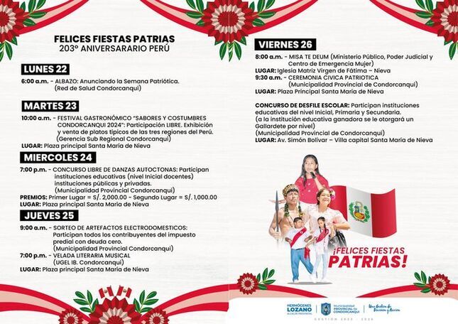 Programa De Fiestras Patrias