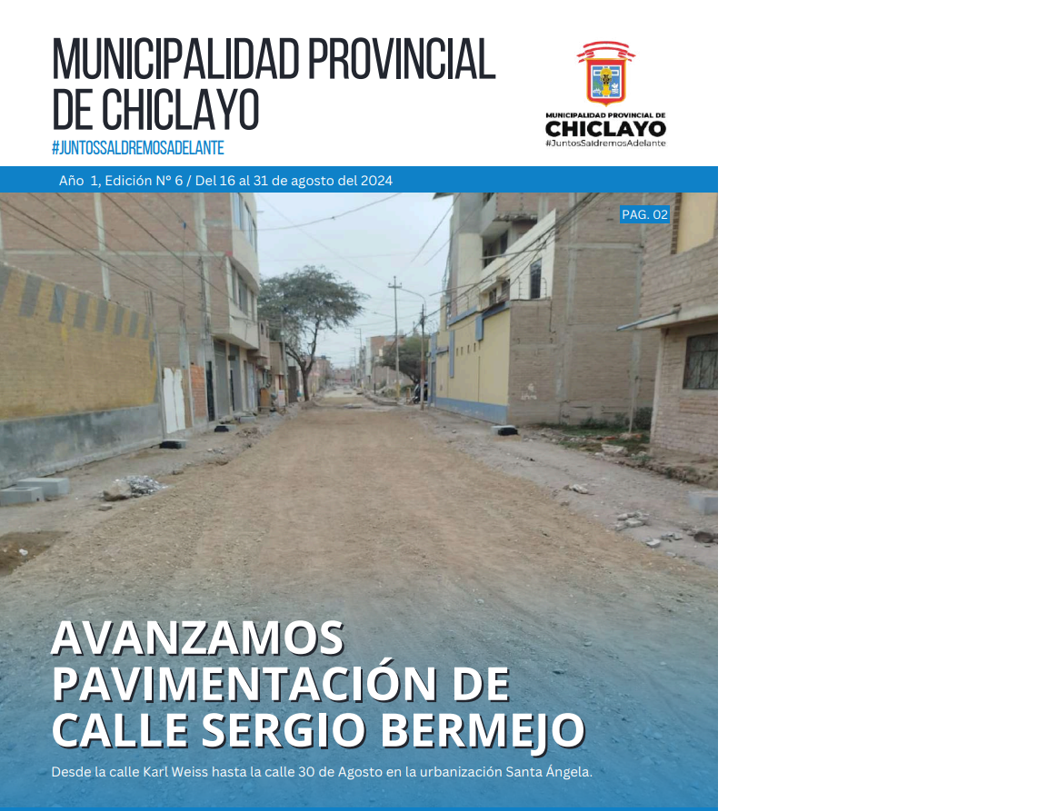 Avanzamos Pavimentación de calle Sergio Bermejo en Chiclayo
