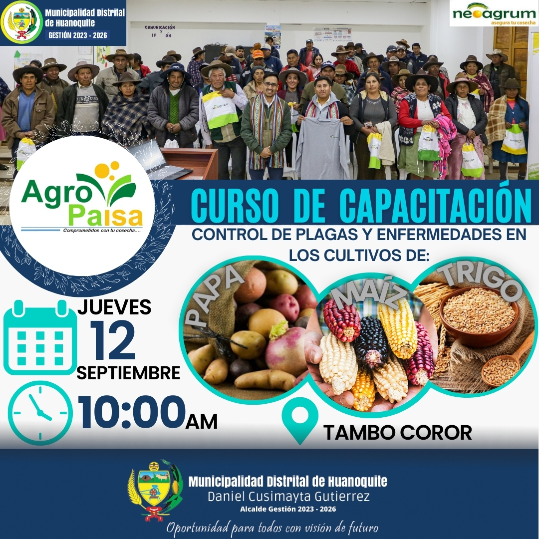 Curso de Capacitación Control de Plaga y Enfermedades en Cultivos de Papa Maíz