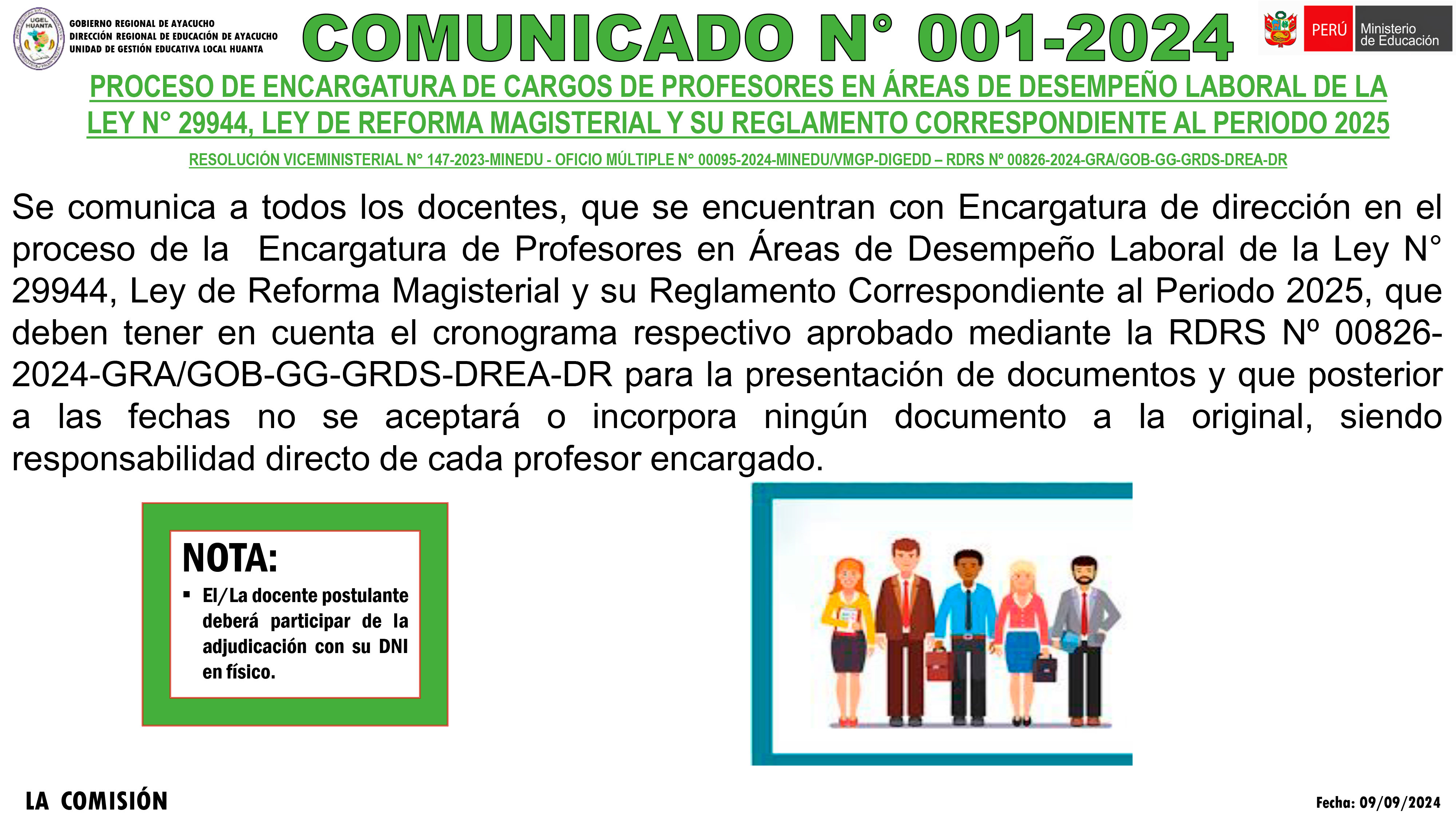 PROCESO DE ENCARGATURA CORRESPONDIENTE AL PERIODO 2025