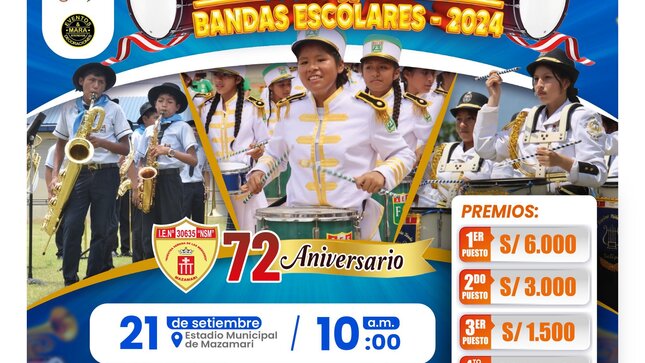 I Concurso Regional De Bandas Escolares Mazamari - 2024