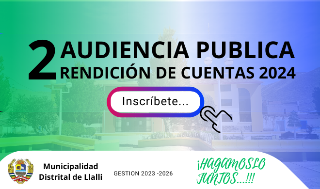 Segunda Audiencia Pública y Rendición de Cuentas