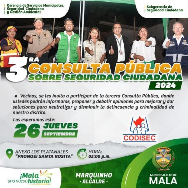 ¡3ra Consulta Pública 2024 sobre Seguridad Ciudadana!