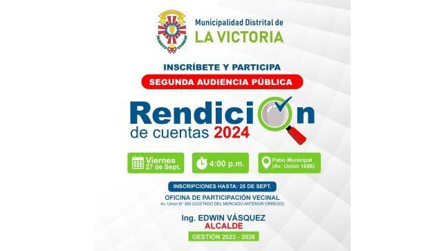 Audiencia Pública de Rendición de cuentas