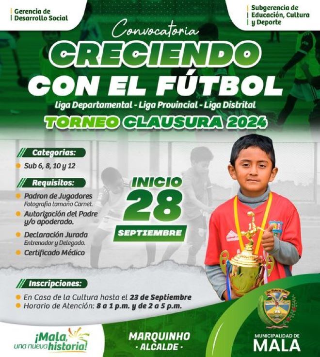 Gran Convocatoria "Creciendo con el Fรบtbol 2024"
