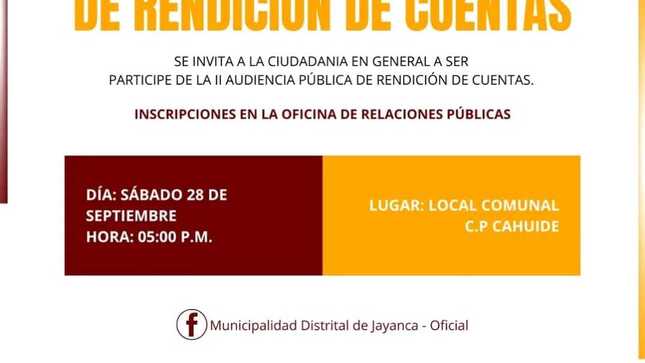 II Audiencia Pública de Rendición de Cuentas