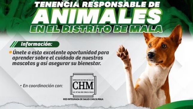 Capacitación de Tenencia Responsable de Animales en el Distrito de Mala