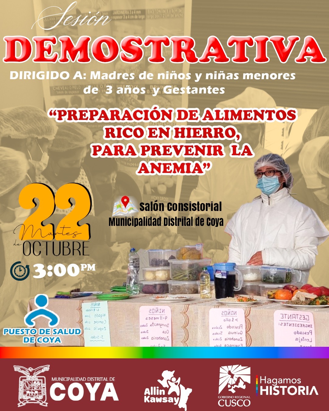 preparación de alimentos rico en hierro, para prevenir la anemia