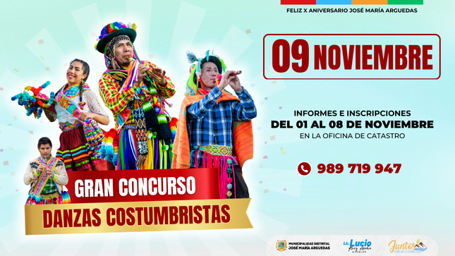 Imagen promocional del concurso de Danzas Costumbristas
