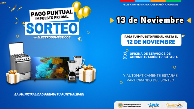 Imagen promocional del Sorteo de Electrodomésticos