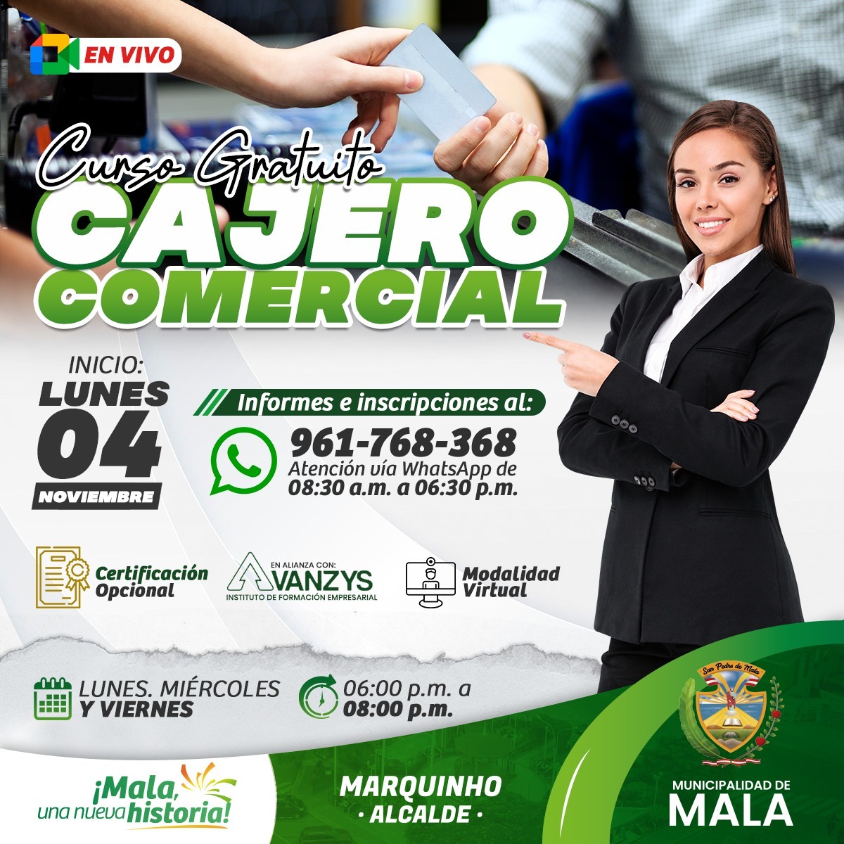 CURSO: CAJERO COMERCIAL- ACCESO GRATUITO