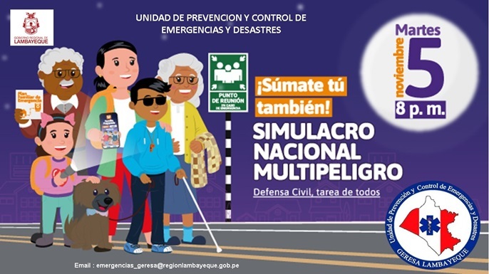 PARTICIPA EN EL SIMULACRO MULTIPELIGRO. SÚMATE TÚ TAMBIÉN.