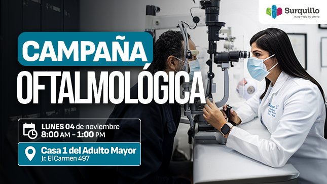 Campaña oftalmológica gratuita para adultos mayores.