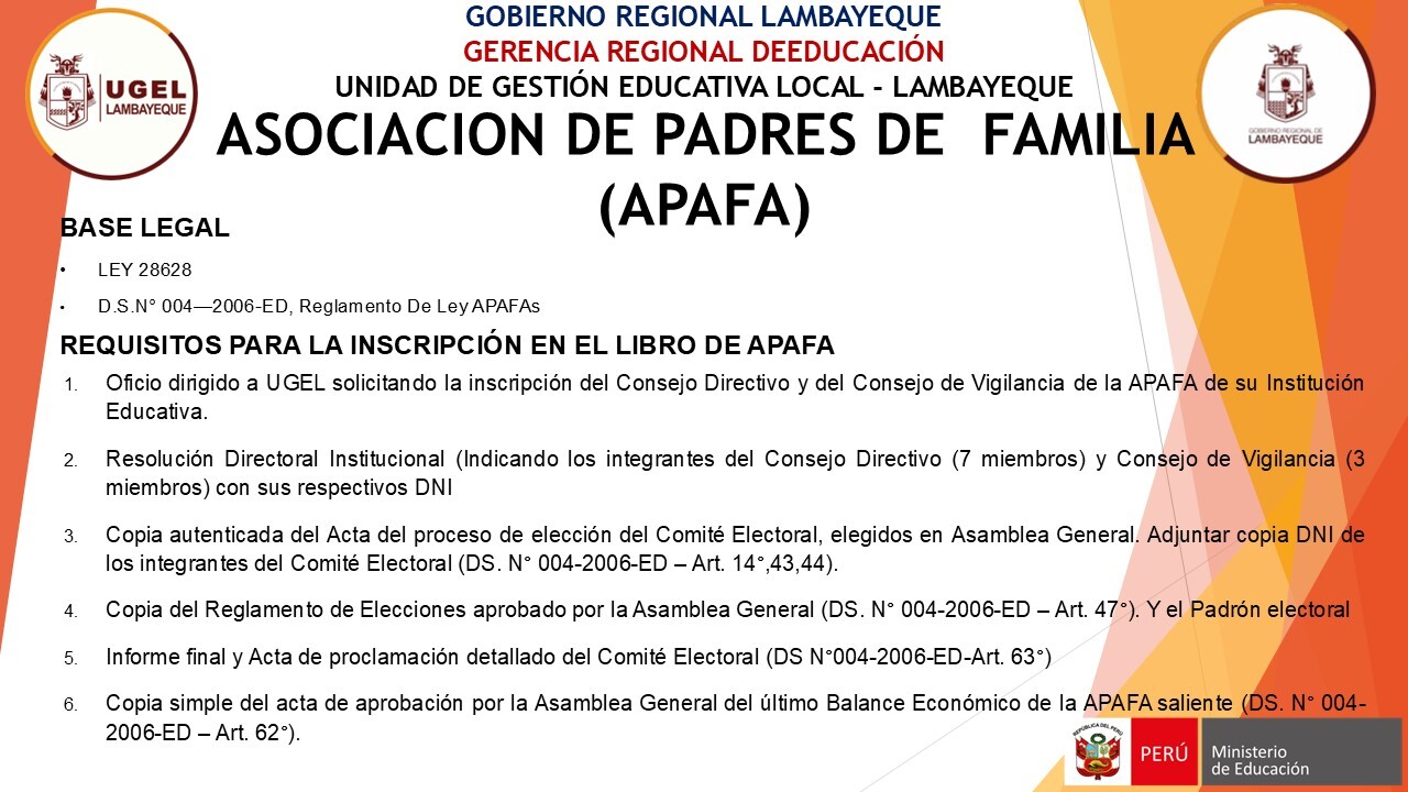 ASOCIACIÓN DE PADRES DE FAMILIA (APAFA)