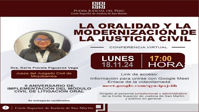 Curso: "La oralidad y la modernización de la justicia civil"