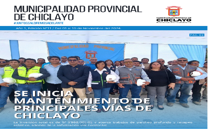 Se Inicia Mantenimiento de Principales Vías de Chiclayo