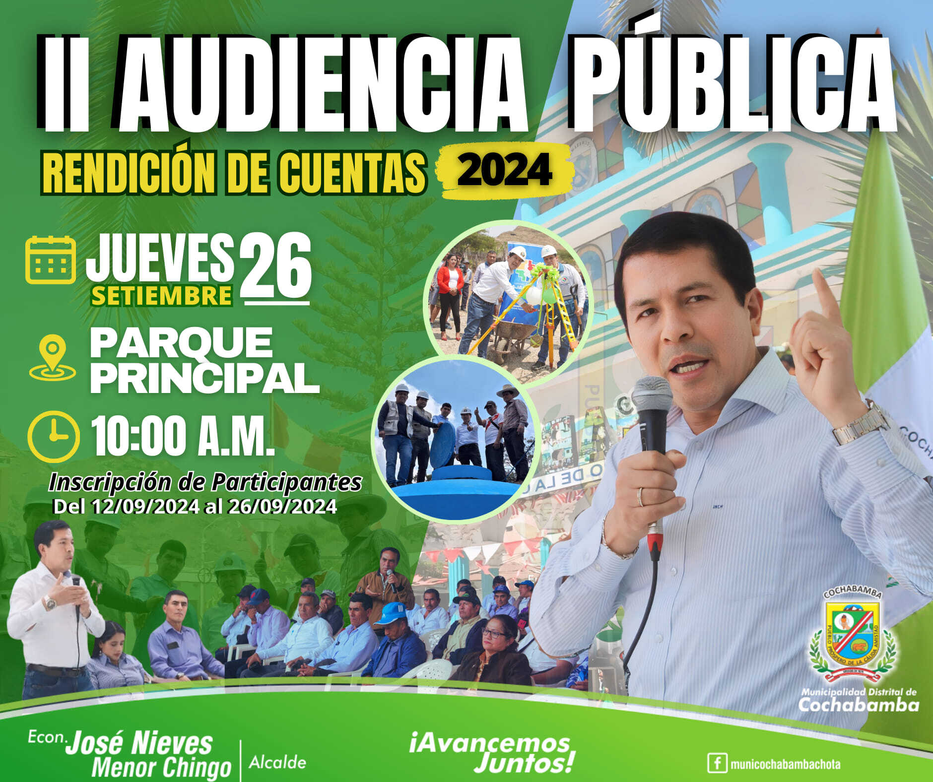 Afiche de la Segunda Audiencia Pública Municipal 2024
