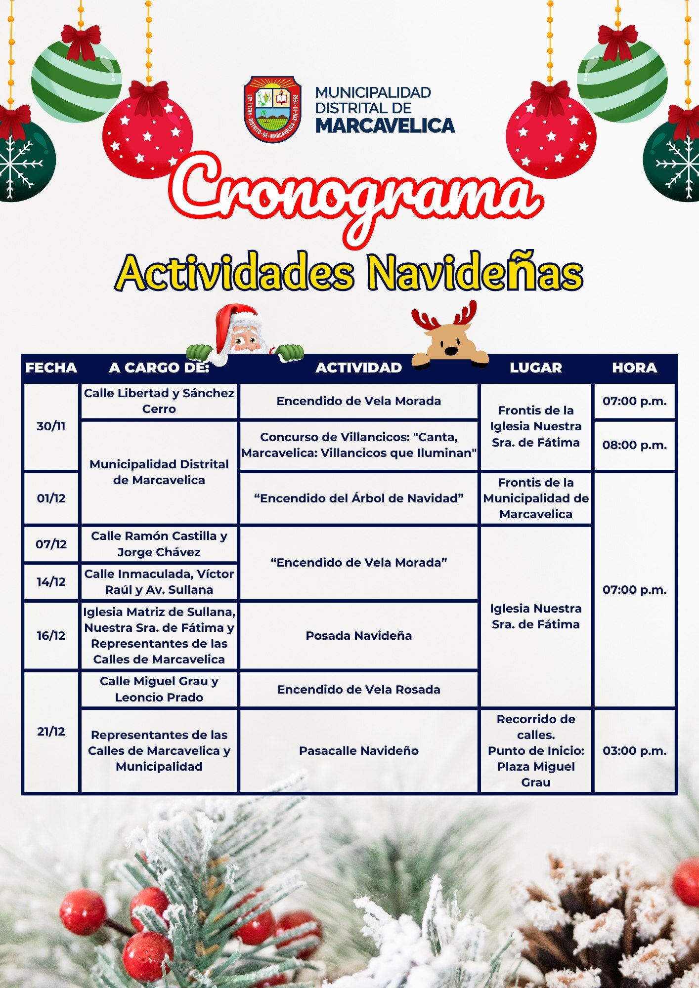 ACTIVIDADES NAVIDEÑAS
