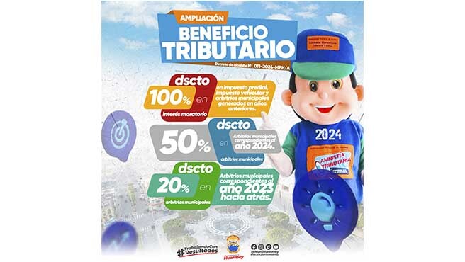 Vecino aprovecha la ampliación de la Gran Campaña de Amnistía Tributaria 2024