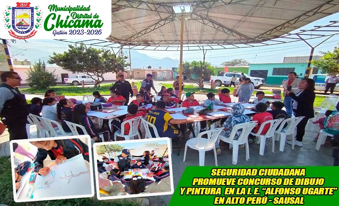 Seguridad Ciudadana promueve concurso de dibujo y pintura en la I.E "Alfonso U."
